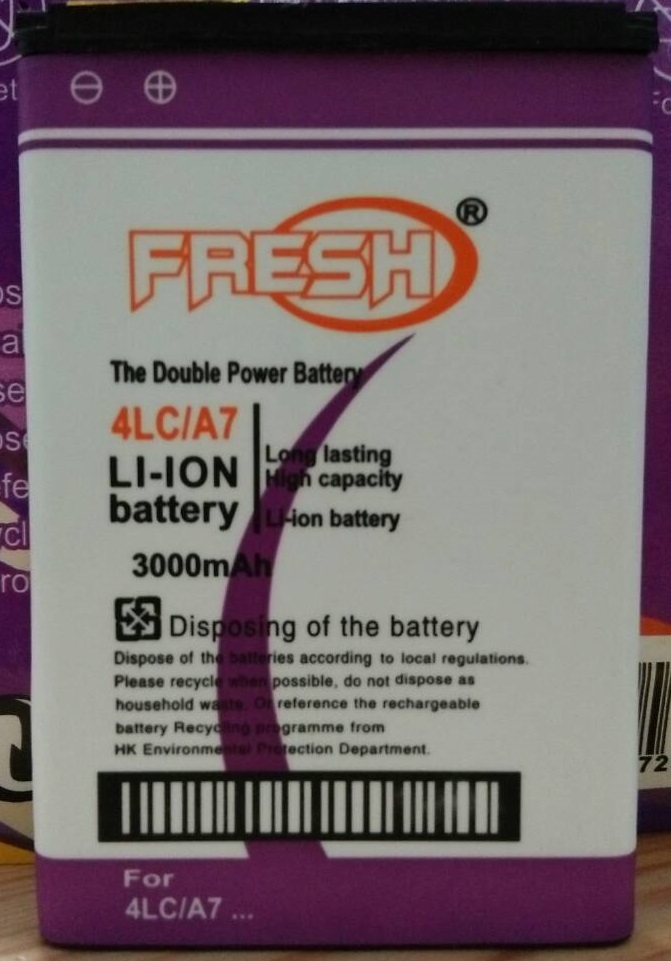 BATERAI FRESH DOBEL POWER EVERCOSS A7 / BL-4LC 3.000 MAH